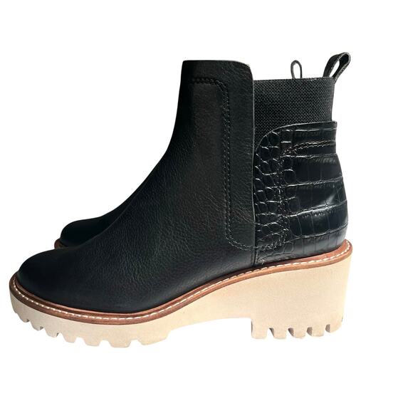 Dolce Vita H2O Chelsea Boots Croc Black & Cream - Picture 4 of 15